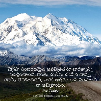 Picture 03 - అపొస్తలుల కార్యములు 15:20 TELIRV - విగ్రహ సంబంధమైన - Bible Verse Picture