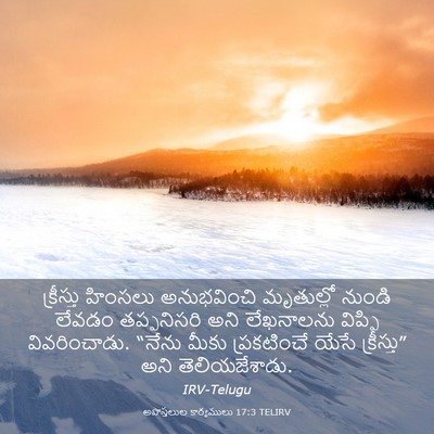 Picture 03 - అపొస్తలుల కార్యములు 17:3 TELIRV - క్రీస్తు హింసలు - Bible Verse Picture