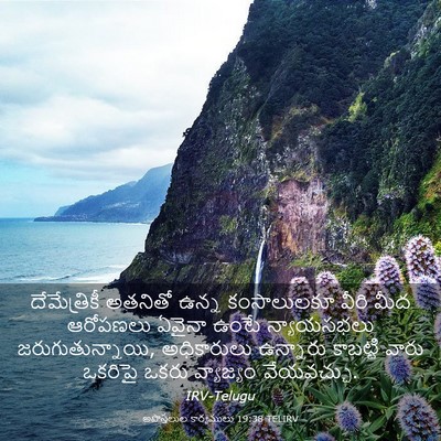 Picture 03 - అపొస్తలుల కార్యములు 19:38 TELIRV - దేమేత్రికీ అతనితో - Bible Verse Picture