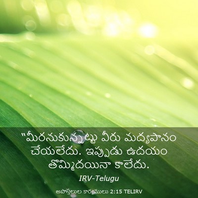 Picture 03 - అపొస్తలుల కార్యములు 2:15 TELIRV - “మీరనుకున్నట్టు - Bible Verse Picture