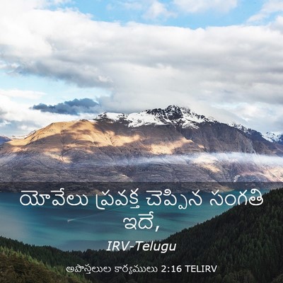 Picture 03 - అపొస్తలుల కార్యములు 2:16 TELIRV - యోవేలు ప్రవక్త - Bible Verse Picture