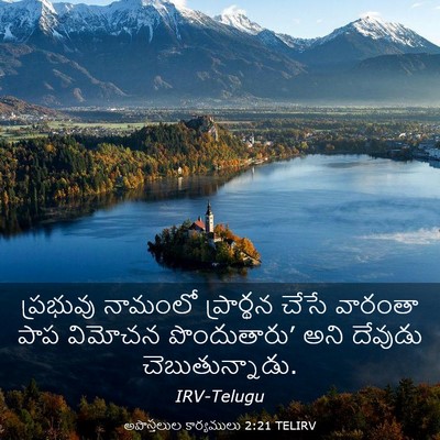 Picture 03 - అపొస్తలుల కార్యములు 2:21 TELIRV - ప్రభువు నామంలో - Bible Verse Picture