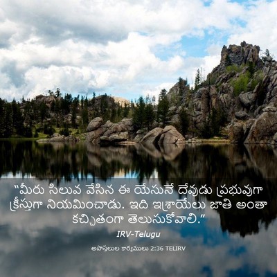 Picture 03 - అపొస్తలుల కార్యములు 2:36 TELIRV - “మీరు సిలువ వేసిన - Bible Verse Picture