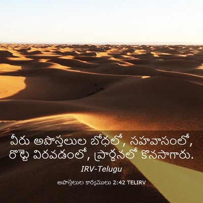 Picture 03 - అపొస్తలుల కార్యములు 2:42 TELIRV - వీరు అపొస్తలుల - Bible Verse Picture