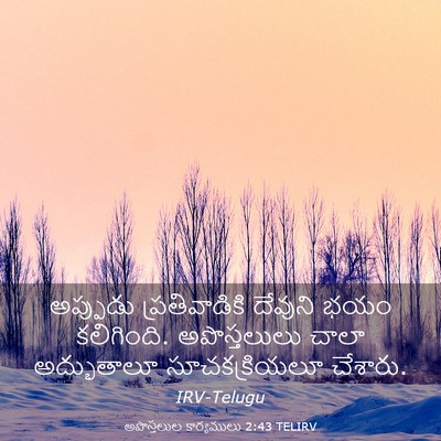 Picture 03 - అపొస్తలుల కార్యములు 2:43 TELIRV - అప్పుడు - Bible Verse Picture