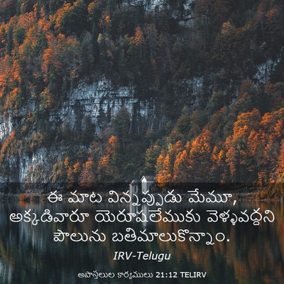 Picture 03 - అపొస్తలుల కార్యములు 21:12 TELIRV - ఈ మాట విన్నప్పుడు - Bible Verse Picture