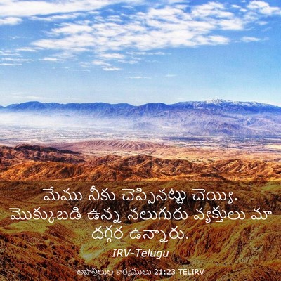 Picture 03 - అపొస్తలుల కార్యములు 21:23 TELIRV - మేము నీకు - Bible Verse Picture