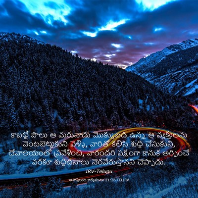 Picture 03 - అపొస్తలుల కార్యములు 21:26 TELIRV - కాబట్టి పౌలు ఆ - Bible Verse Picture