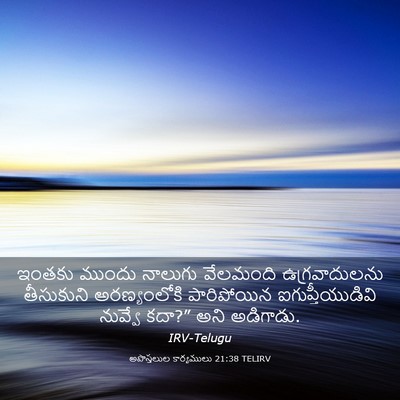 Picture 03 - అపొస్తలుల కార్యములు 21:38 TELIRV - ఇంతకు ముందు - Bible Verse Picture