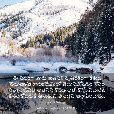 Picture 03 - అపొస్తలుల కార్యములు 22:24 TELIRV - ఈ విధంగా వారు - Bible Verse Picture