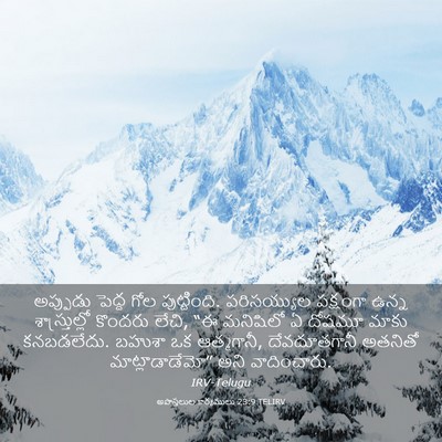 Picture 03 - అపొస్తలుల కార్యములు 23:9 TELIRV - అప్పుడు పెద్ద గోల - Bible Verse Picture