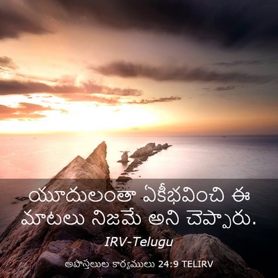 Picture 03 - అపొస్తలుల కార్యములు 24:9 TELIRV - యూదులంతా - Bible Verse Picture