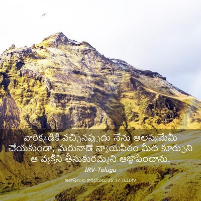 Picture 03 - అపొస్తలుల కార్యములు 25:17 TELIRV - వారిక్కడికి - Bible Verse Picture