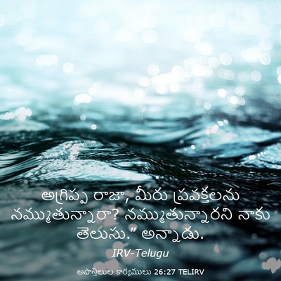 Picture 03 - అపొస్తలుల కార్యములు 26:27 TELIRV - అగ్రిప్ప రాజా, - Bible Verse Picture