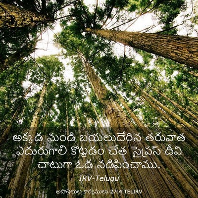 Picture 03 - అపొస్తలుల కార్యములు 27:4 TELIRV - అక్కడ నుండి - Bible Verse Picture