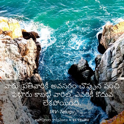 Picture 03 - అపొస్తలుల కార్యములు 4:35 TELIRV - వారు ప్రతివారికీ - Bible Verse Picture