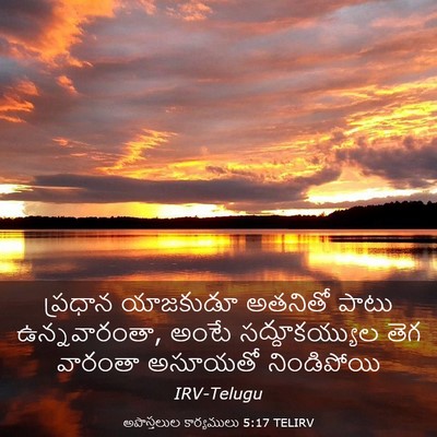 Picture 03 - అపొస్తలుల కార్యములు 5:17 TELIRV - ప్రధాన యాజకుడూ - Bible Verse Picture