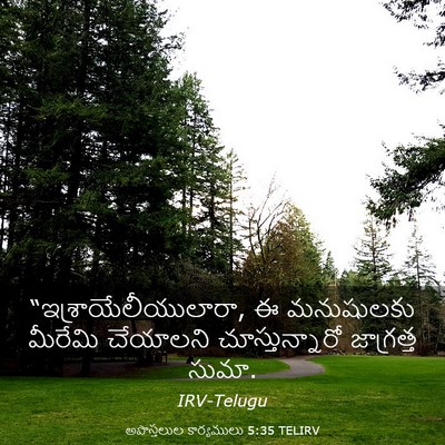 Picture 03 - అపొస్తలుల కార్యములు 5:35 TELIRV - “ఇశ్రాయేలీయులారా, - Bible Verse Picture