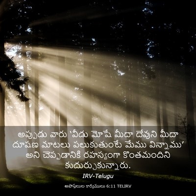Picture 03 - అపొస్తలుల కార్యములు 6:11 TELIRV - అప్పుడు వారు - Bible Verse Picture