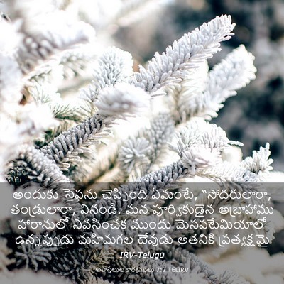 Picture 03 - అపొస్తలుల కార్యములు 7:2 TELIRV - అందుకు స్తెఫను - Bible Verse Picture