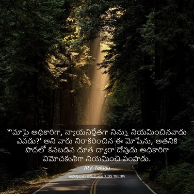 Picture 03 - అపొస్తలుల కార్యములు 7:35 TELIRV - “‘మాపై అధికారిగా, - Bible Verse Picture