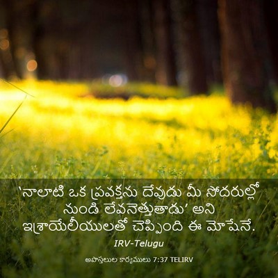 Picture 03 - అపొస్తలుల కార్యములు 7:37 TELIRV - ‘నాలాటి ఒక - Bible Verse Picture