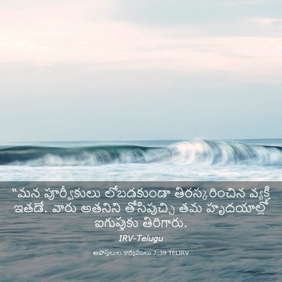 Picture 03 - అపొస్తలుల కార్యములు 7:39 TELIRV - “మన పూర్వీకులు - Bible Verse Picture