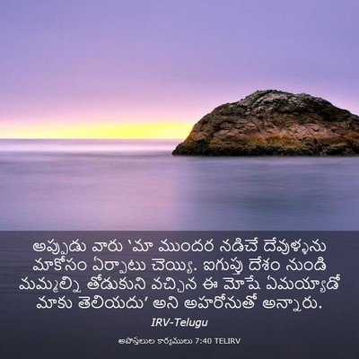 Picture 03 - అపొస్తలుల కార్యములు 7:40 TELIRV - అప్పుడు వారు ‘మా - Bible Verse Picture