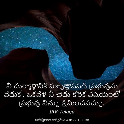 Picture 03 - అపొస్తలుల కార్యములు 8:22 TELIRV - నీ దుర్మార్గానికి - Bible Verse Picture