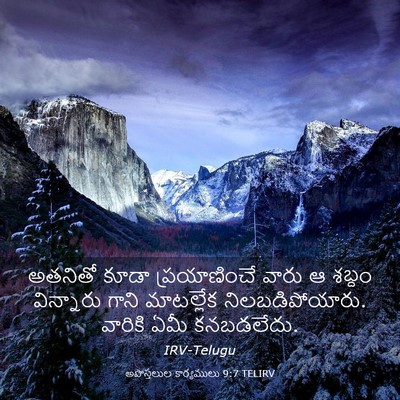 Picture 03 - అపొస్తలుల కార్యములు 9:7 TELIRV - అతనితో కూడా - Bible Verse Picture