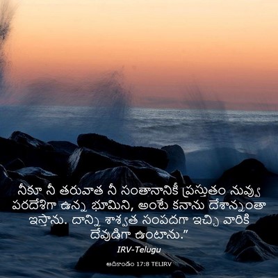 Picture 03 - ఆదికాండం 17:8 TELIRV - నీకూ నీ తరువాత నీ - Bible Verse Picture