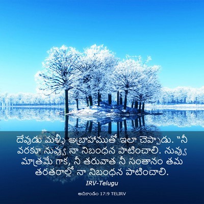 Picture 03 - ఆదికాండం 17:9 TELIRV - దేవుడు మళ్ళీ - Bible Verse Picture