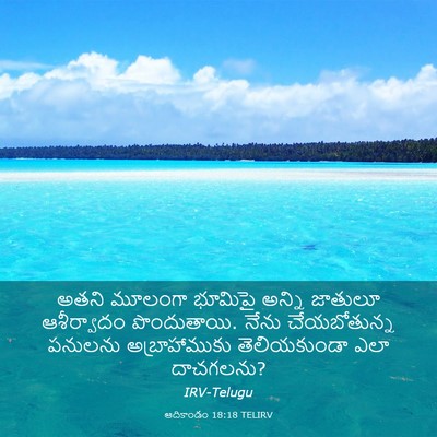 Picture 03 - ఆదికాండం 18:18 TELIRV - అతని మూలంగా - Bible Verse Picture