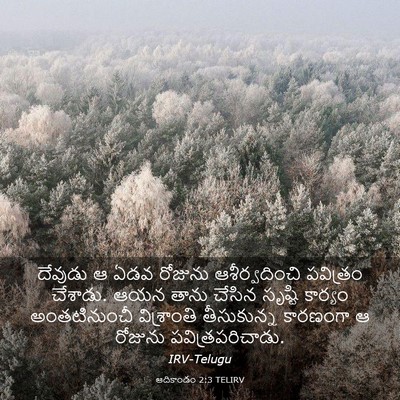 Picture 03 - ఆదికాండం 2:3 TELIRV - దేవుడు ఆ ఏడవ - Bible Verse Picture