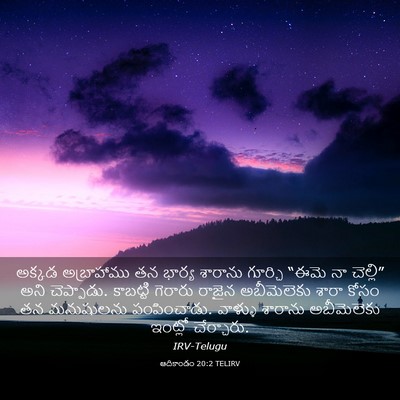 Picture 03 - ఆదికాండం 20:2 TELIRV - అక్కడ అబ్రాహాము - Bible Verse Picture