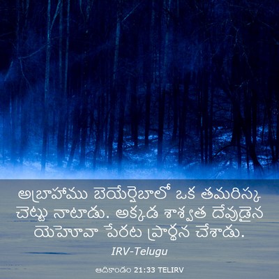 Picture 03 - ఆదికాండం 21:33 TELIRV - అబ్రాహాము - Bible Verse Picture