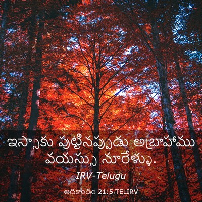 Picture 03 - ఆదికాండం 21:5 TELIRV - ఇస్సాకు - Bible Verse Picture