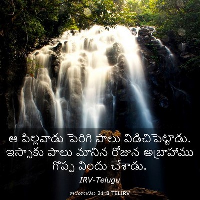 Picture 03 - ఆదికాండం 21:8 TELIRV - ఆ పిల్లవాడు - Bible Verse Picture