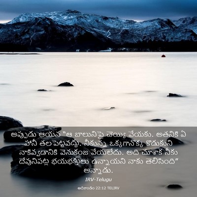 Picture 03 - ఆదికాండం 22:12 TELIRV - అప్పుడు ఆయన “ఆ - Bible Verse Picture