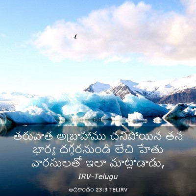 Picture 03 - ఆదికాండం 23:3 TELIRV - తరువాత అబ్రాహాము - Bible Verse Picture