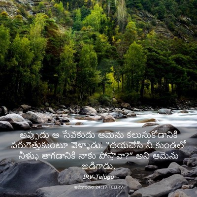 Picture 03 - ఆదికాండం 24:17 TELIRV - అప్పుడు ఆ సేవకుడు - Bible Verse Picture
