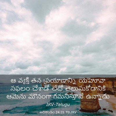 Picture 03 - ఆదికాండం 24:21 TELIRV - ఆ వ్యక్తి తన - Bible Verse Picture