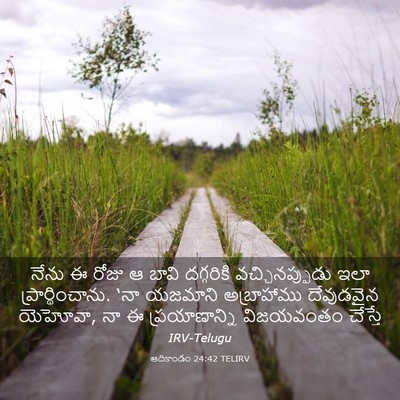 Picture 03 - ఆదికాండం 24:42 TELIRV - నేను ఈ రోజు ఆ బావి - Bible Verse Picture