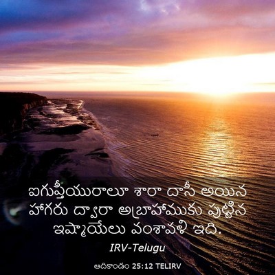 Picture 03 - ఆదికాండం 25:12 TELIRV - ఐగుప్తీయురాలూ - Bible Verse Picture