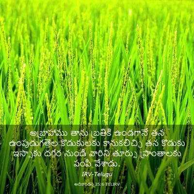Picture 03 - ఆదికాండం 25:6 TELIRV - అబ్రాహాము తాను - Bible Verse Picture