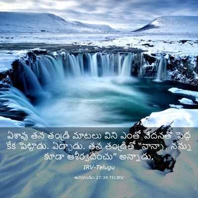Picture 03 - ఆదికాండం 27:34 TELIRV - ఏశావు తన తండ్రి - Bible Verse Picture