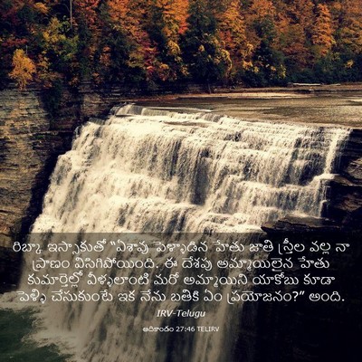 Picture 03 - ఆదికాండం 27:46 TELIRV - రిబ్కా ఇస్సాకుతో - Bible Verse Picture