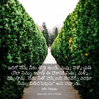Picture 03 - ఆదికాండం 28:15 TELIRV - ఇదిగో నేను నీకు - Bible Verse Picture