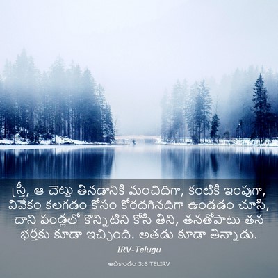 Picture 03 - ఆదికాండం 3:6 TELIRV - స్త్రీ, ఆ చెట్టు - Bible Verse Picture