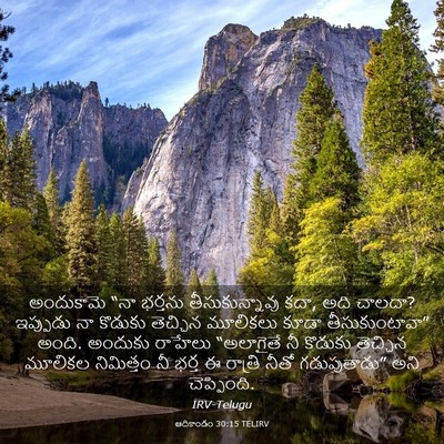 Picture 03 - ఆదికాండం 30:15 TELIRV - అందుకామె “నా - Bible Verse Picture